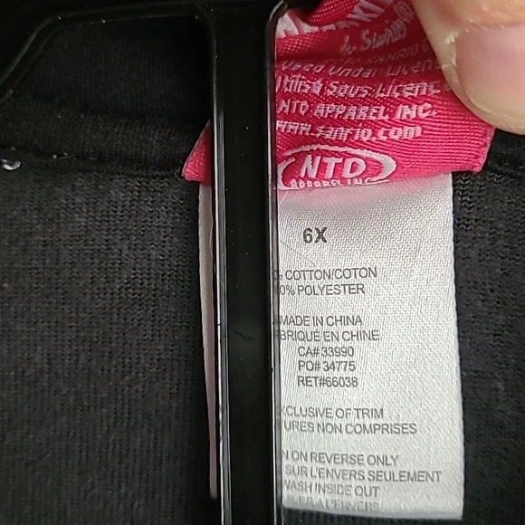 Vintage Girls Velour Black Track-Suit. Hello Kittly Jacket & Gap Pants. - Picture 3 of 7